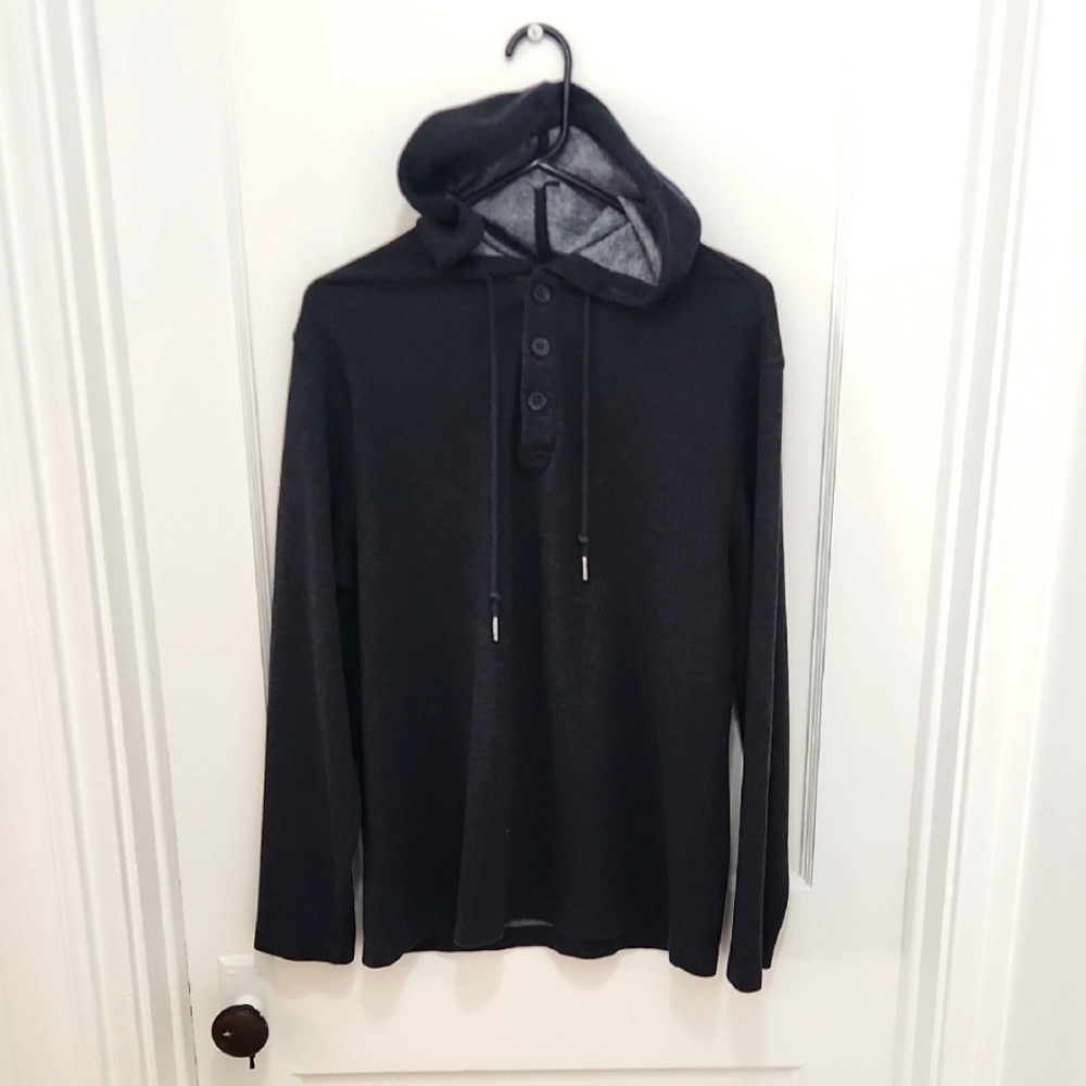 Mizzen + Main Men's Dark Grey Hoodie Size Large